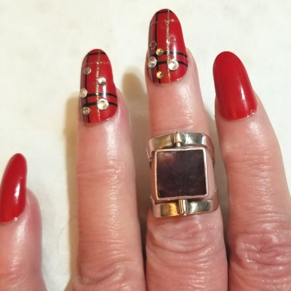 VTG FLIP RING Hand Crafted Sterling Lapis & Sodalite - Picture 7 of 8